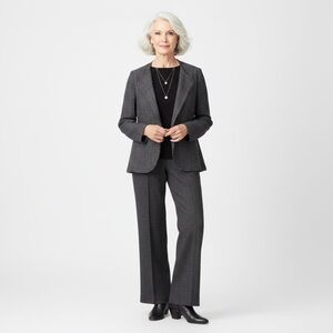 EILEEN FISHER MIXED LINEN OPEN JACKET / COAT